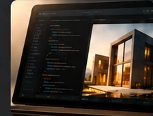 Tela de código e layout em construção