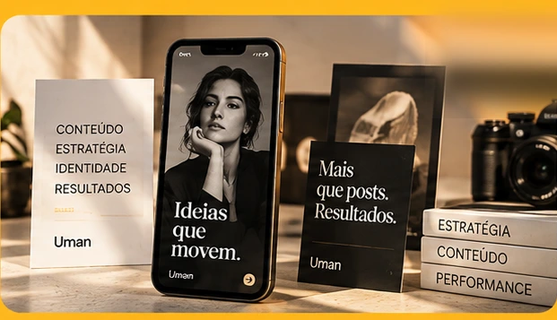 Peças criativas desenvolvidas pela Uman